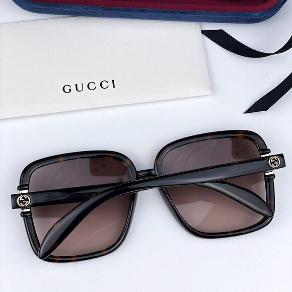 SALE! NEW Gucci GG1066S 002 Havana Brown Gradient Butterfly Women Sunglasses main image 4